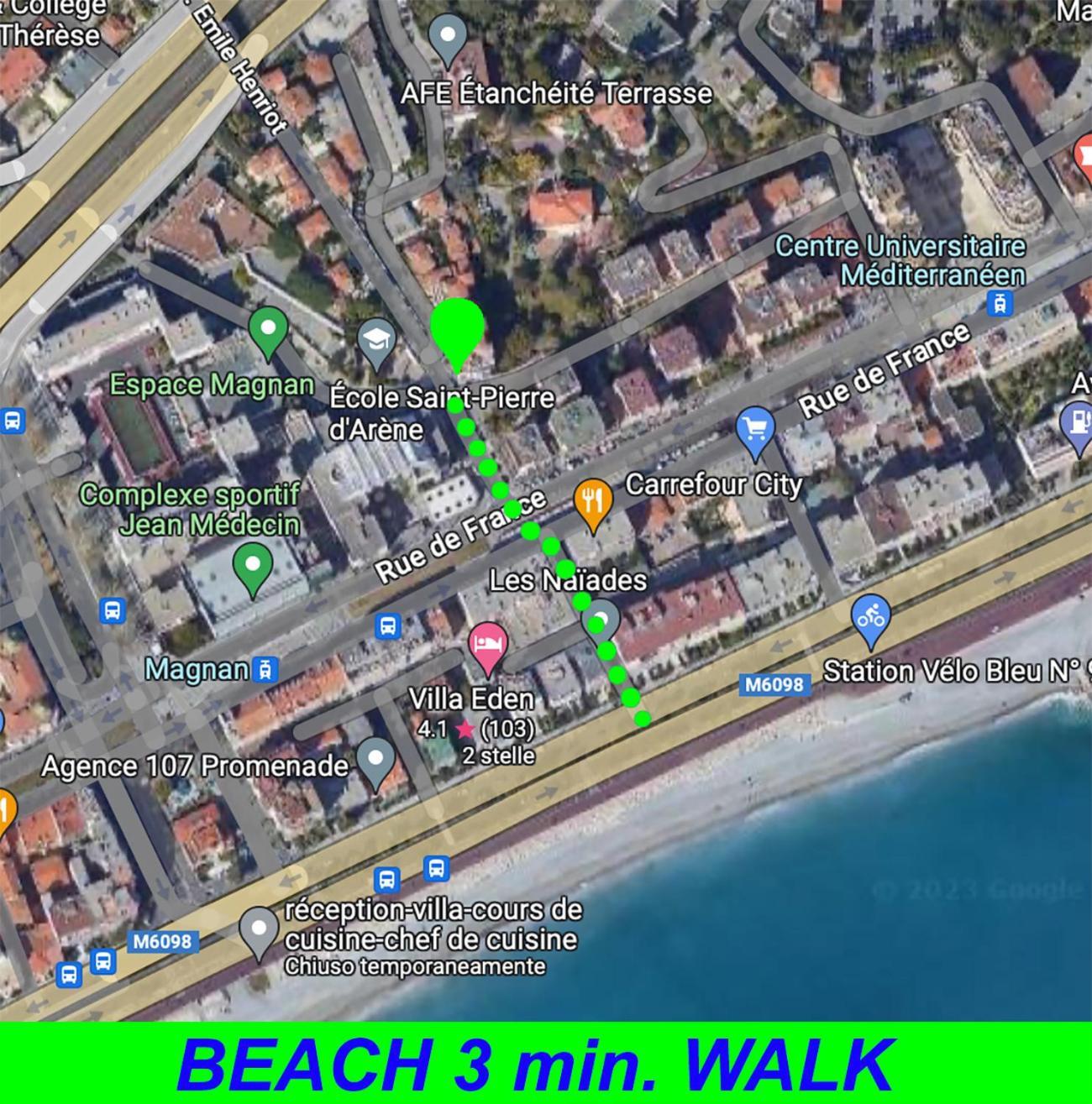 Beautiful Renovated Apartment ,Next To The Beach ! Air-C, Free Parking! Niza Exterior foto